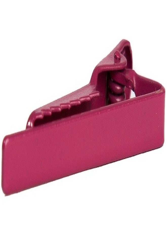Jacob Alexander Skinny Tie Clip 1.5" Width - Fuchsia Pink - Image 1